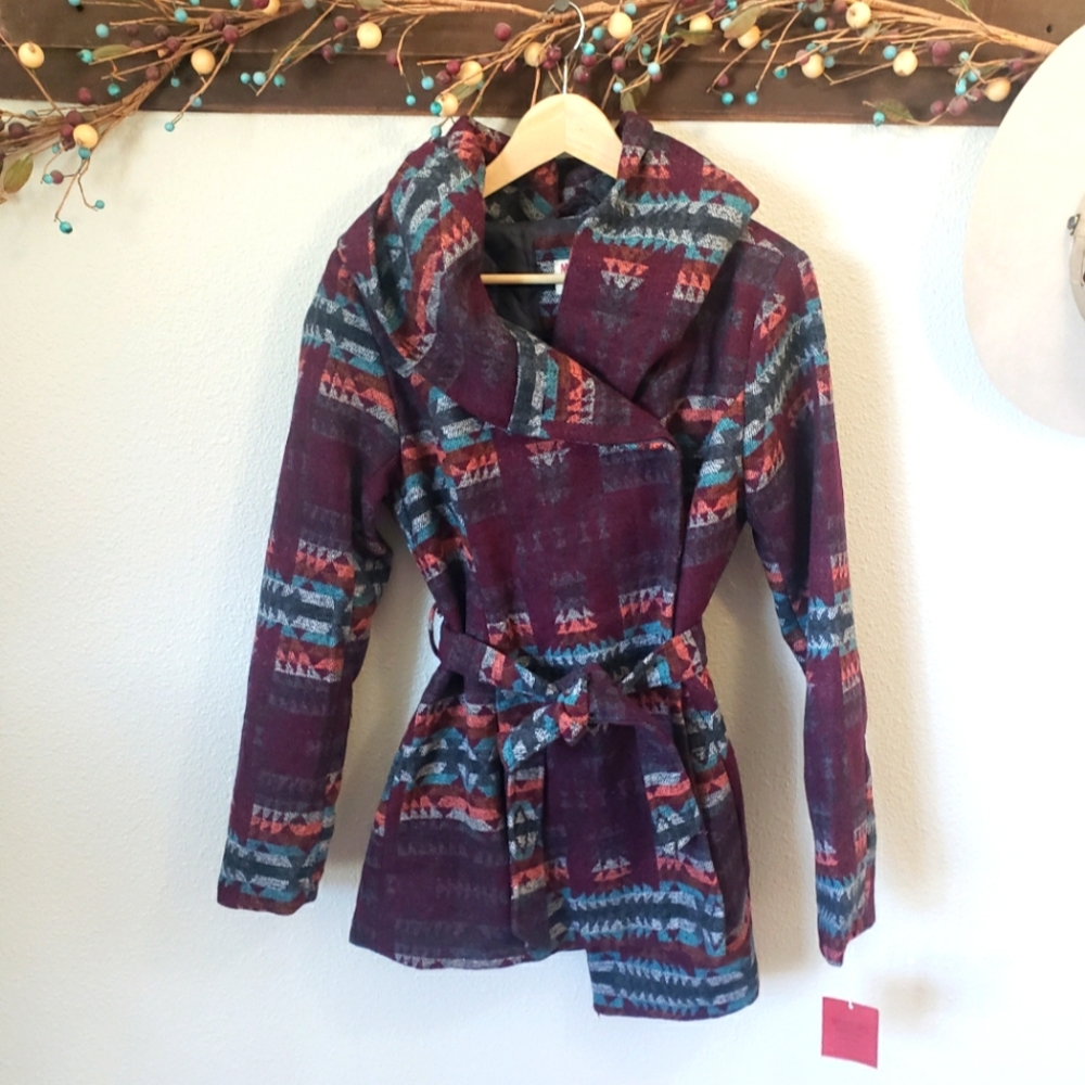 Mossimo Aztec Wrap Coat
